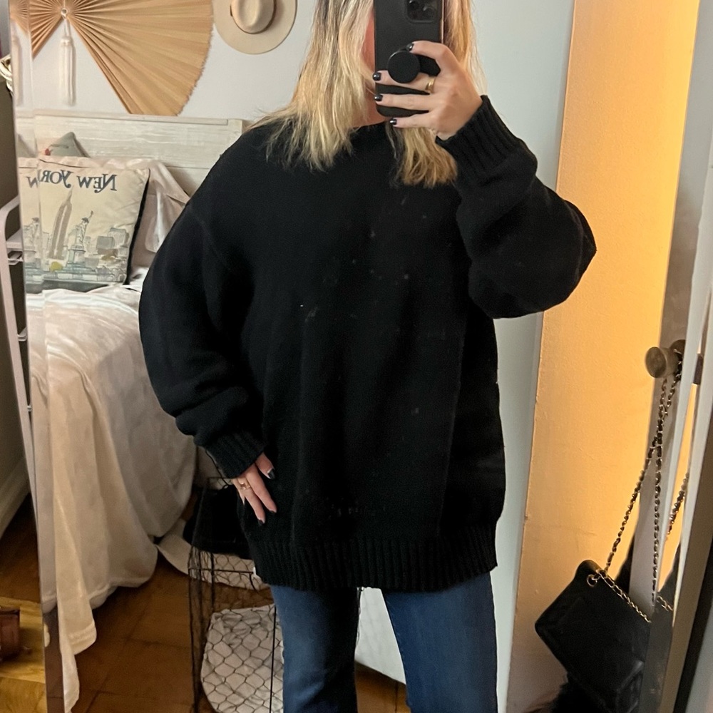 Carmar Black Comfy Oversized Sweater Size Small